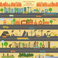 Set of modern city elements N4