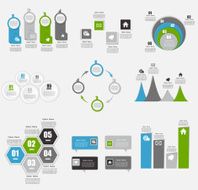 Collection of Infographic Templates for Business Vector Illustra N13