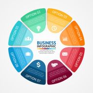 Business circle infographic diagram 8 options