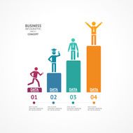 Step by step to success infographics illustration N2