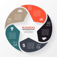 Circle star infographic diagram presentation 6 options