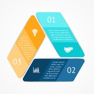 Triangle business infographic diagram presentation 3 options