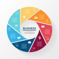 Circle infographic diagram presentation 7 options