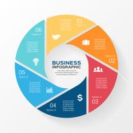 Circle infographic diagram presentation 6 options
