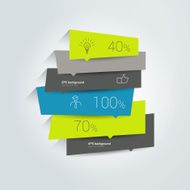 Flat tab Infographics template