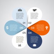 Modern vector info graphic for business project N9