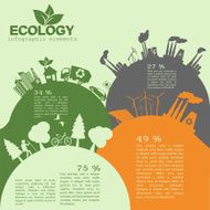 Environment ecology infographic elements Environmental risks N4