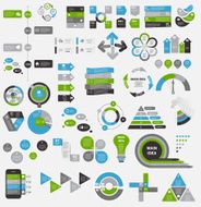 Collection of Infographic Templates for Business Vector Illustra N14
