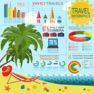 Travel Vacations Beach resort infographics N2