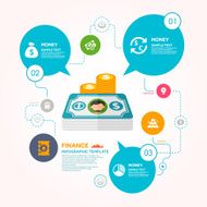 Cash and Finance infographic template