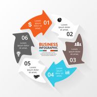 Circle arrows infographic Diagram graph N2