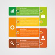 Puzzle piece infographics business concept