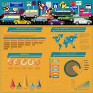 Passenger car transportation infographics N4