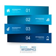 Abstract infographics template and paper elements