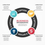 Vector circle arrows infographic diagram 4 options