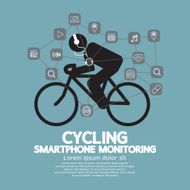 Health And Fitness Smartphone Monitoring Vector Illustration