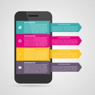 Modern design creative infographic with mobile phone N2