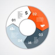 Vector circle diagram infographic for business presentation N2