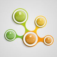 Abstract infographic in the form of metabolic Design elements N8