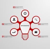 Abstract business concept infographic template Lightbulb idea