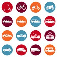 Vector Set of Ground Transportation Icons N2