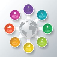 Vector circle elements for infographic N3