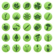 Vector Set of Plants Icons