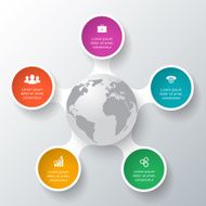 Vector circle elements for infographic N4