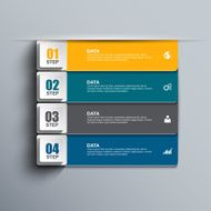 Abstract 3D paper Infographic N3