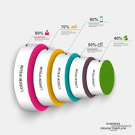 Abstract 3D digital business circle Infographic N2