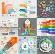 Arrows business marketing infographic template N2