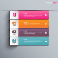Abstract 3D paper Infographic N4