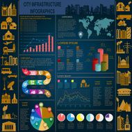 Set of elements infrastructure city vector infographics N3
