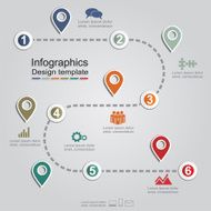 Infographic report template with arrows and icons Vector N2