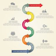 Infographic report template with arrows and icons Vector N3