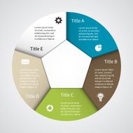 Modern vector info graphic for business project N19