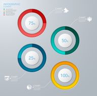 modern vector abstract pie chart infographic elements