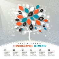 vector flat design template with tree element