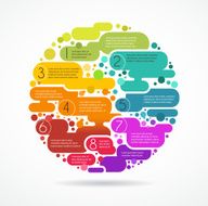 colorful abstract background with text space infographics