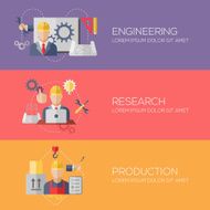 Flat design concepts for engineering research production