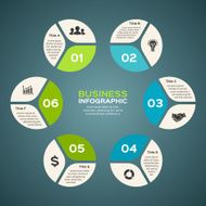 Vector circle infographic Template for cycle diagram graph presentation and N9