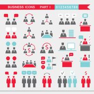 Set of web icons for business finance office communication