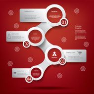 White infographic elements in Christmas design