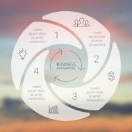 Circle line infographic Template for cycle diagram graph presentation and N3