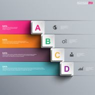 Abstract 3D paper Infographic N6