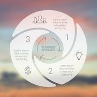 Circle line infographic Template for cycle diagram graph presentation and N4