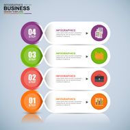 Abstract 3D digital business Infographic N11