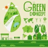 Ecology Infographic and green concept