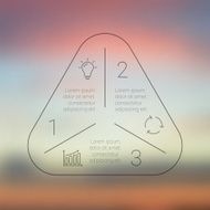 Circle line triangle infographic Template for cycle diagram graph presentation N2