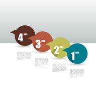 Colorful speech bubbles diagram with text fields Infographic vector
